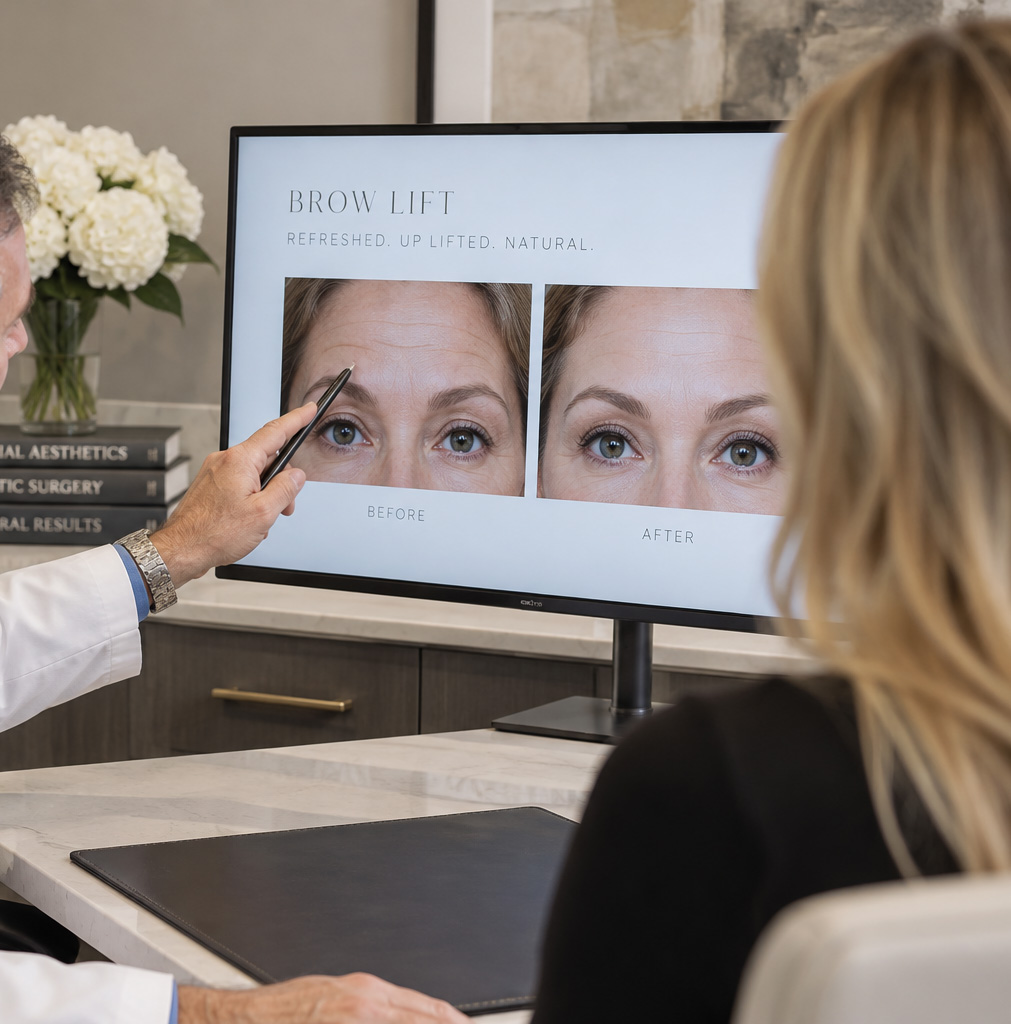 Brow lift consultation with Dr. Charles Slack