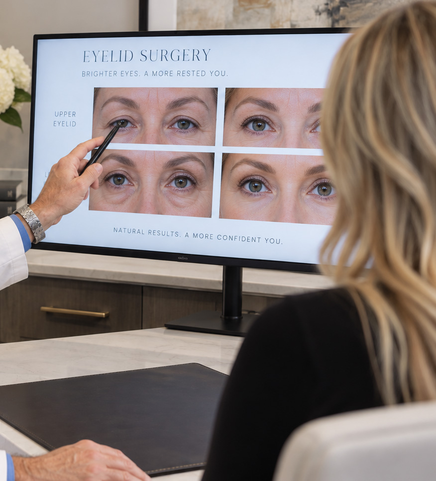 Eyelid surgery consultation with Dr. Charles Slack