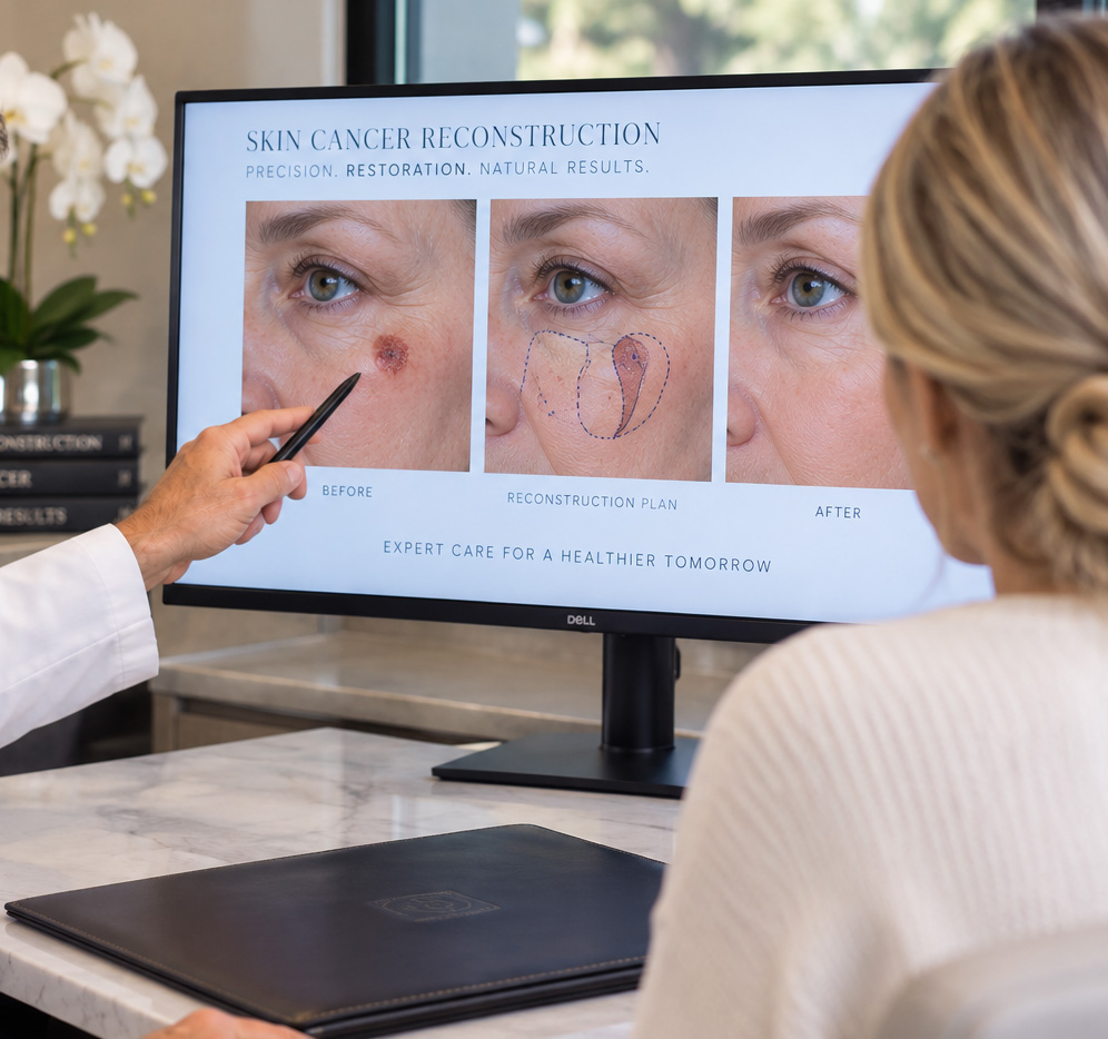 Skin cancer reconstruction consultation with Dr. Charles Slack